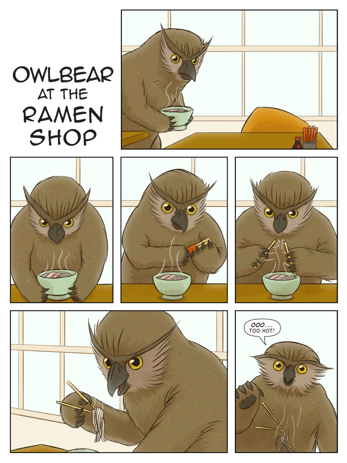 Owlbear at the Ramen Shop
